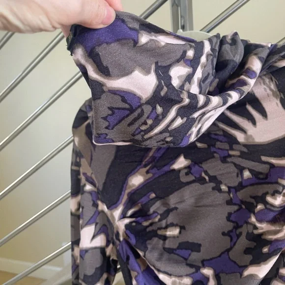 VINTAGE RARE ESCADA HOODED PURPLE DRESS